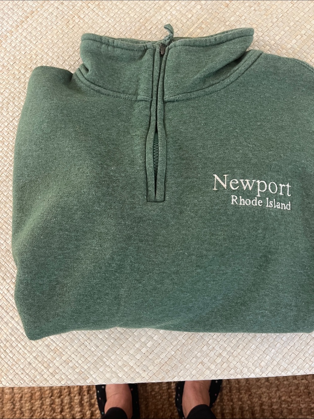 Exist Men's Green Quarter-Zip Sweater